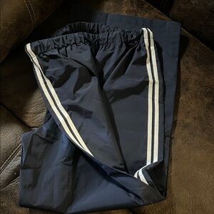 Navy Track Pants with White Stripes by Shein